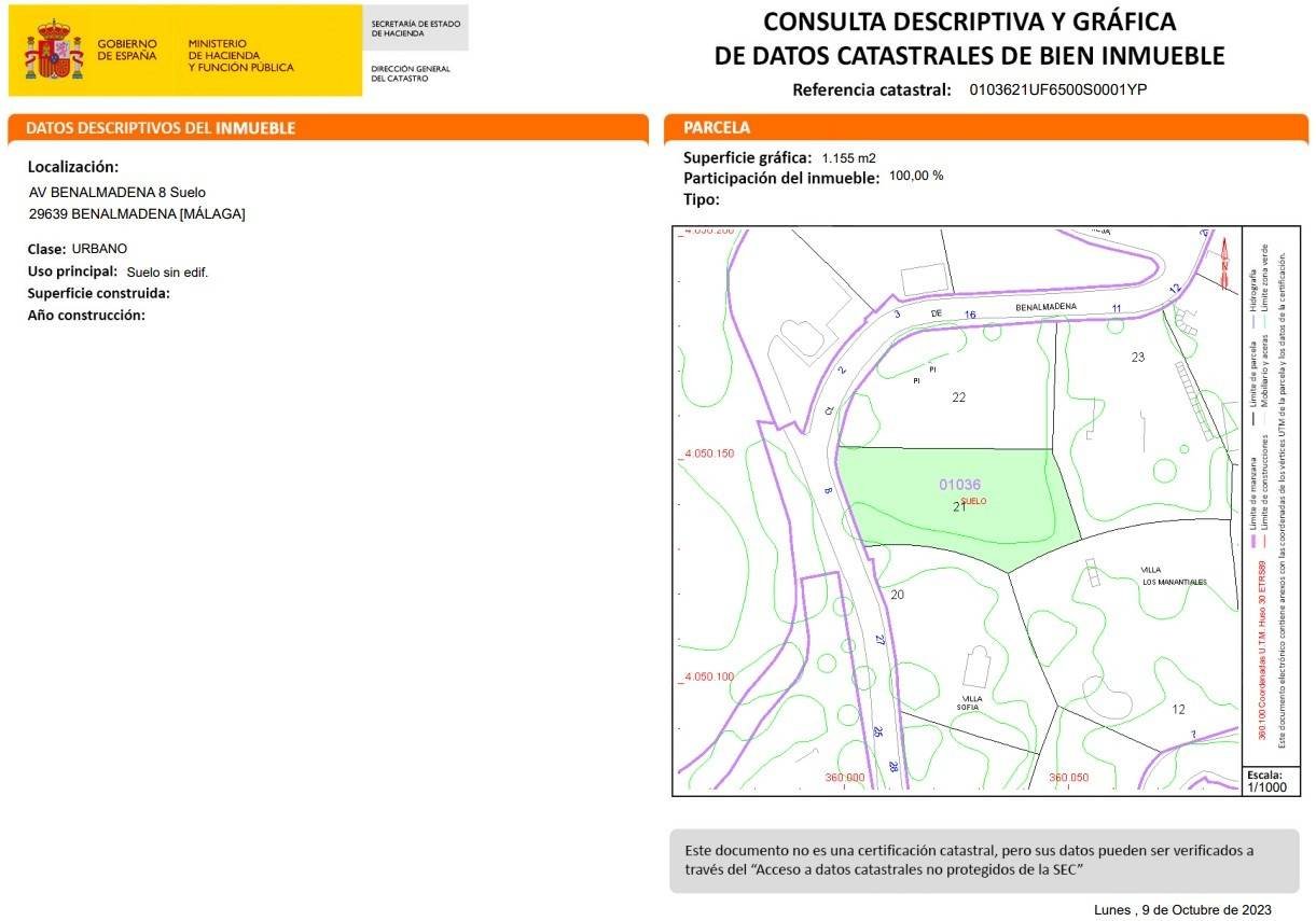 16-15 Land in Benalmadena - Caza De Casa