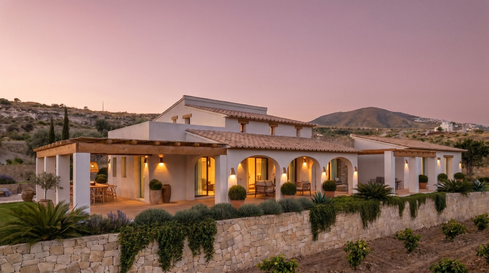 VISTA1E_nocturna 4 Bedroom 4 Bathroom finca in Moraira - Caza De Casa