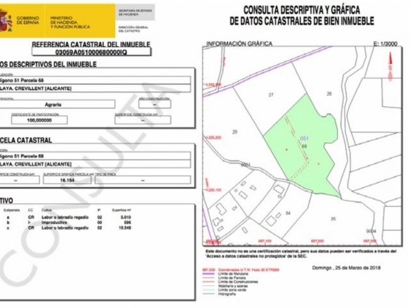 16,000 m² Land in Crevillent - Caza De Casa
