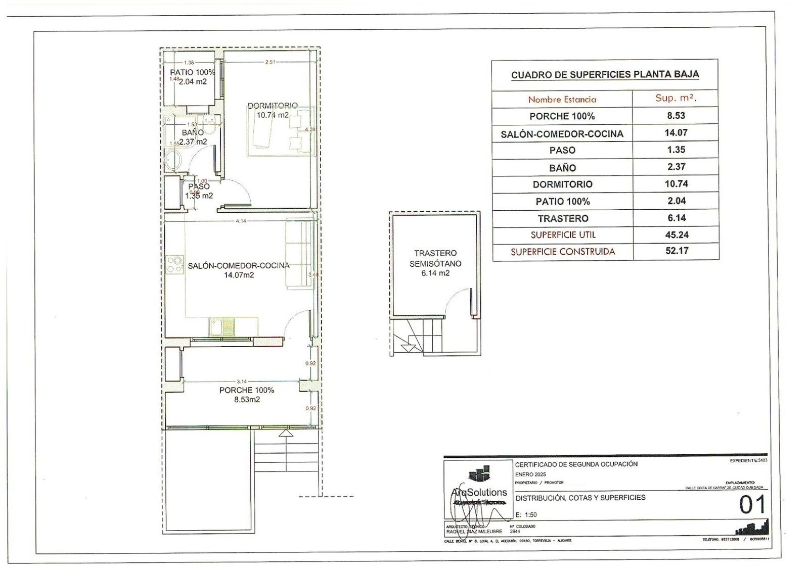 1 Bed 1 Bath Town House in Ciudad Quesada - Caza De Casa